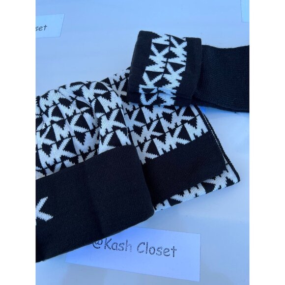 Michael Kors womens hat,gloves & scarf gift box set MK signature black - Picture 3 of 6